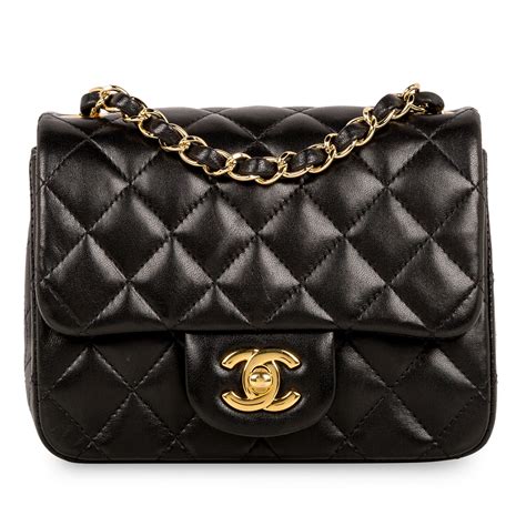 chanel nn267|Mini classic handbag, Lambskin, black — Fashion .